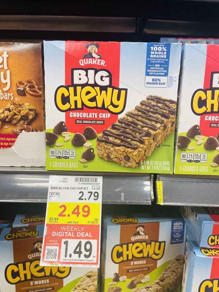 quaker chewy bars kroger shelf image (1)