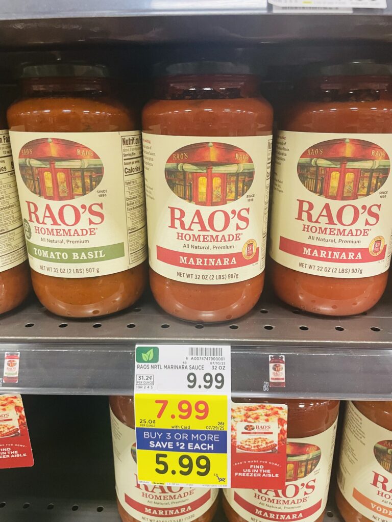 rao's pasta sauce kroger shelf image (1)