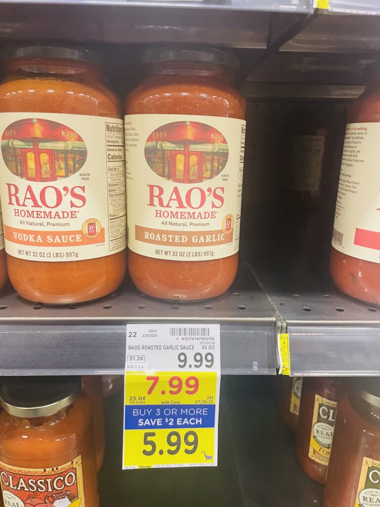 rao's pasta sauce kroger shelf image (1)