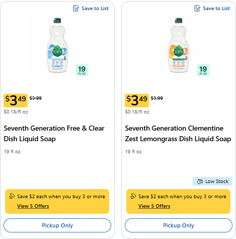 seventh generation dish soap kroger price image