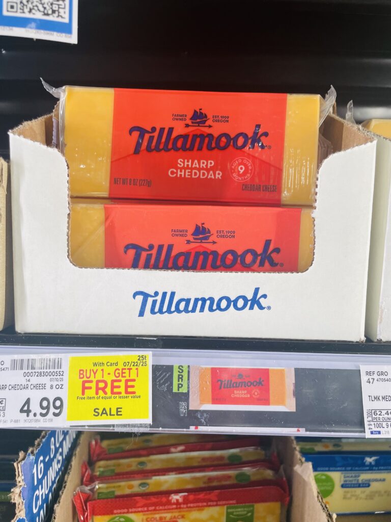 tillamook cheese kroger shelf image (1)