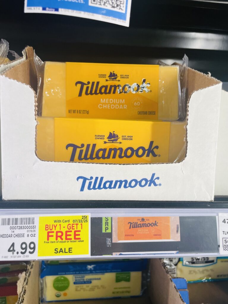 tillamook cheese kroger shelf image (1)