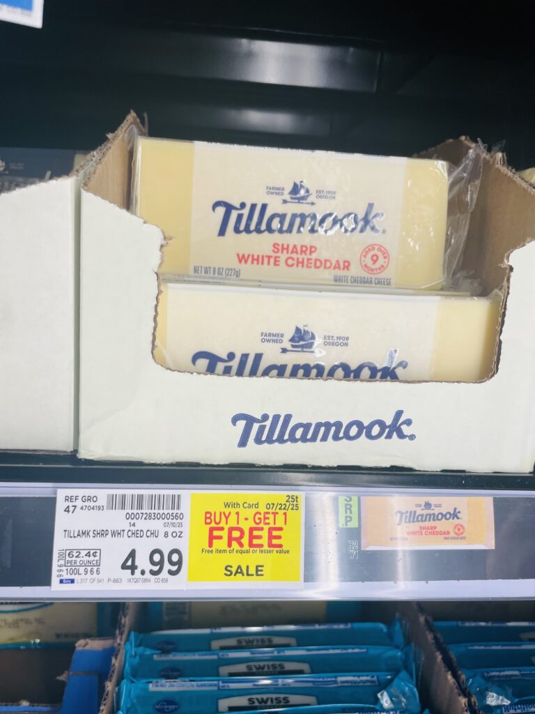 tillamook cheese kroger shelf image (1)