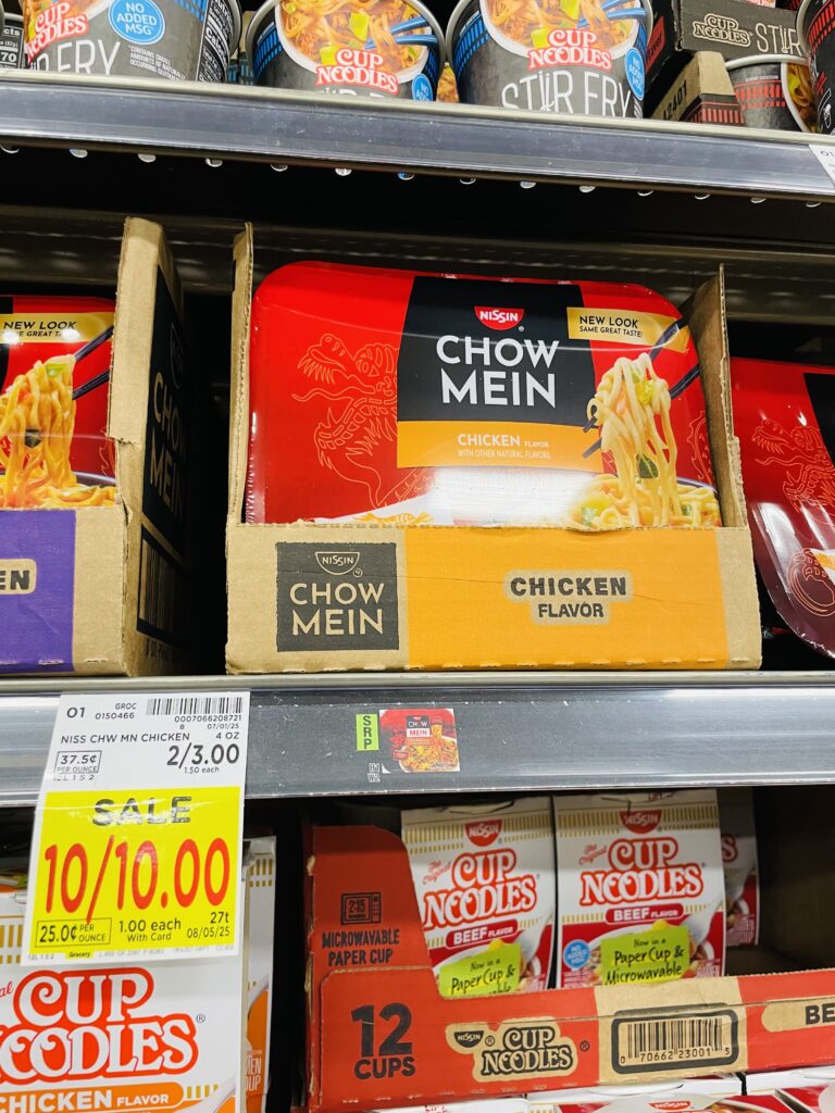 $1 ramen and chow mein kroger shelf image (1)