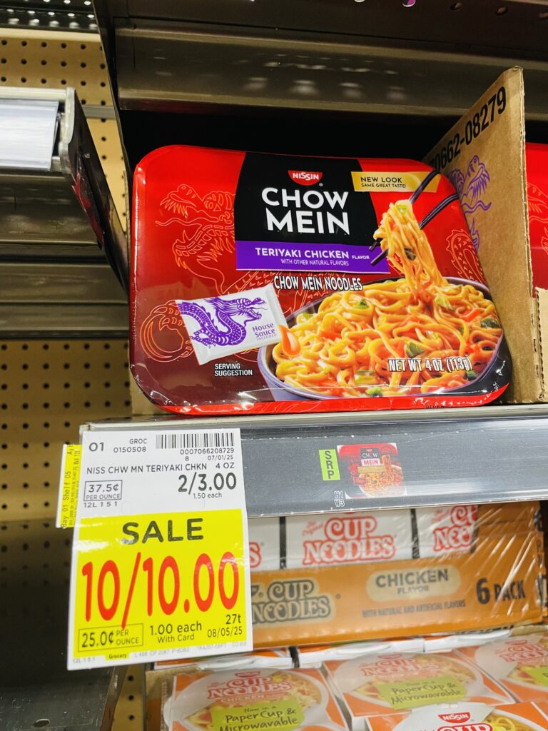 $1 ramen and chow mein kroger shelf image (1)