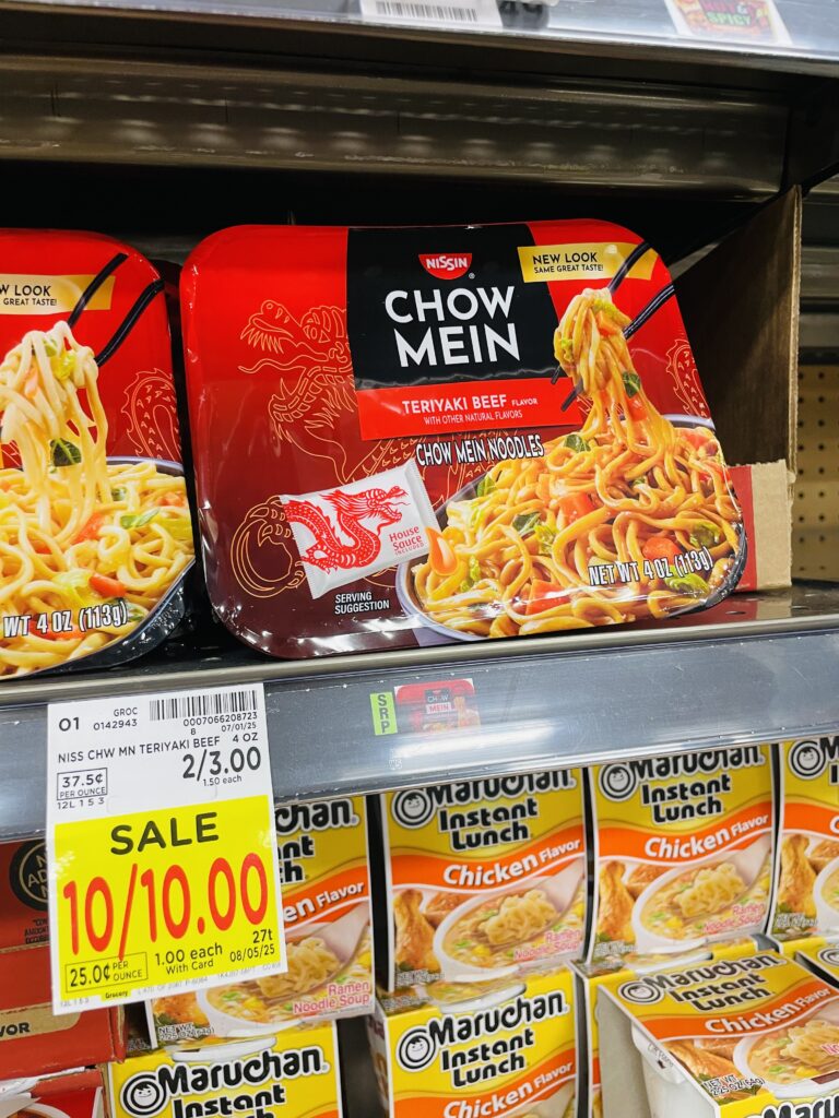 $1 ramen and chow mein kroger shelf image (1)