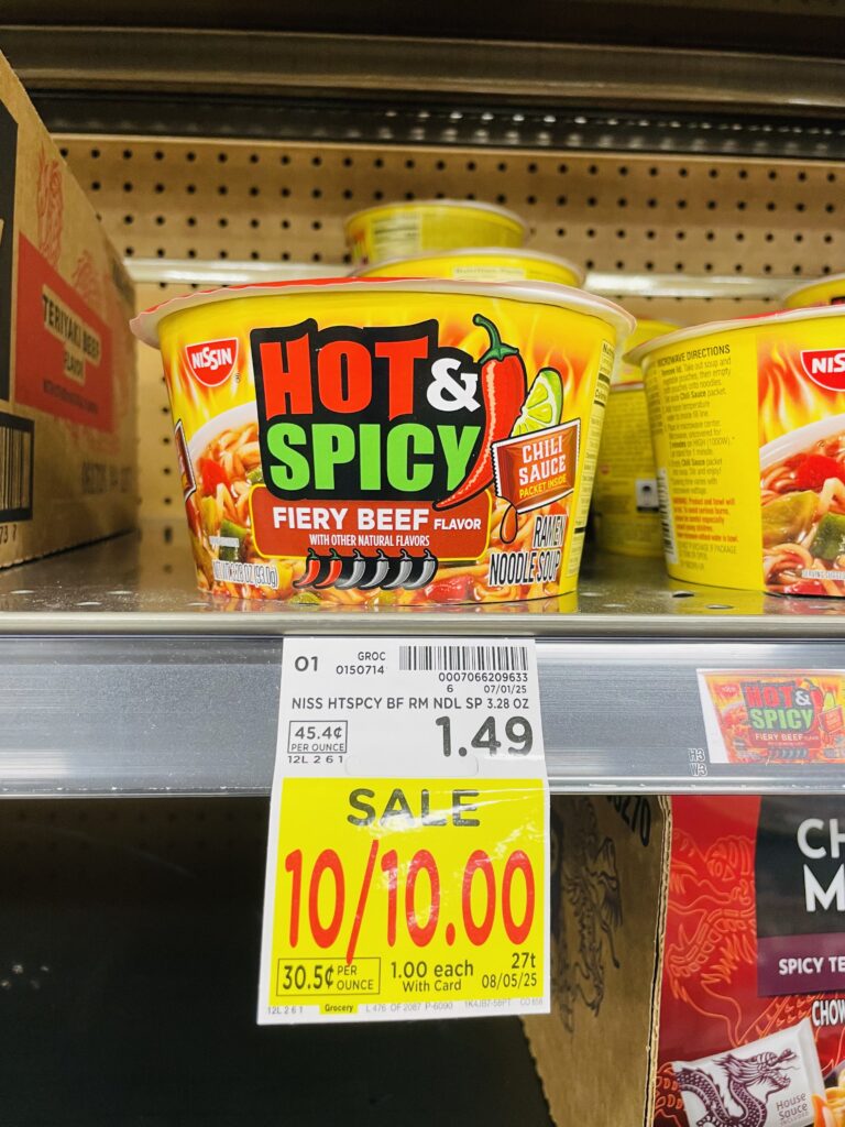 $1 ramen and chow mein kroger shelf image (1)