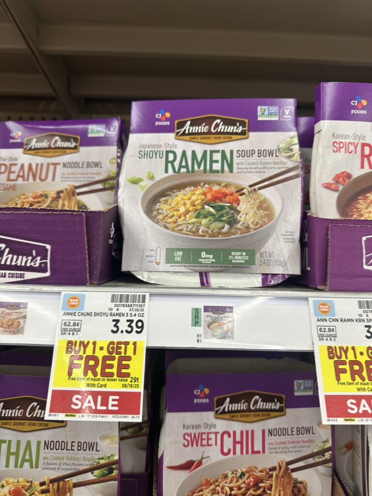 Annie Chun's Noodle Bowls Kroger Shelf Image 