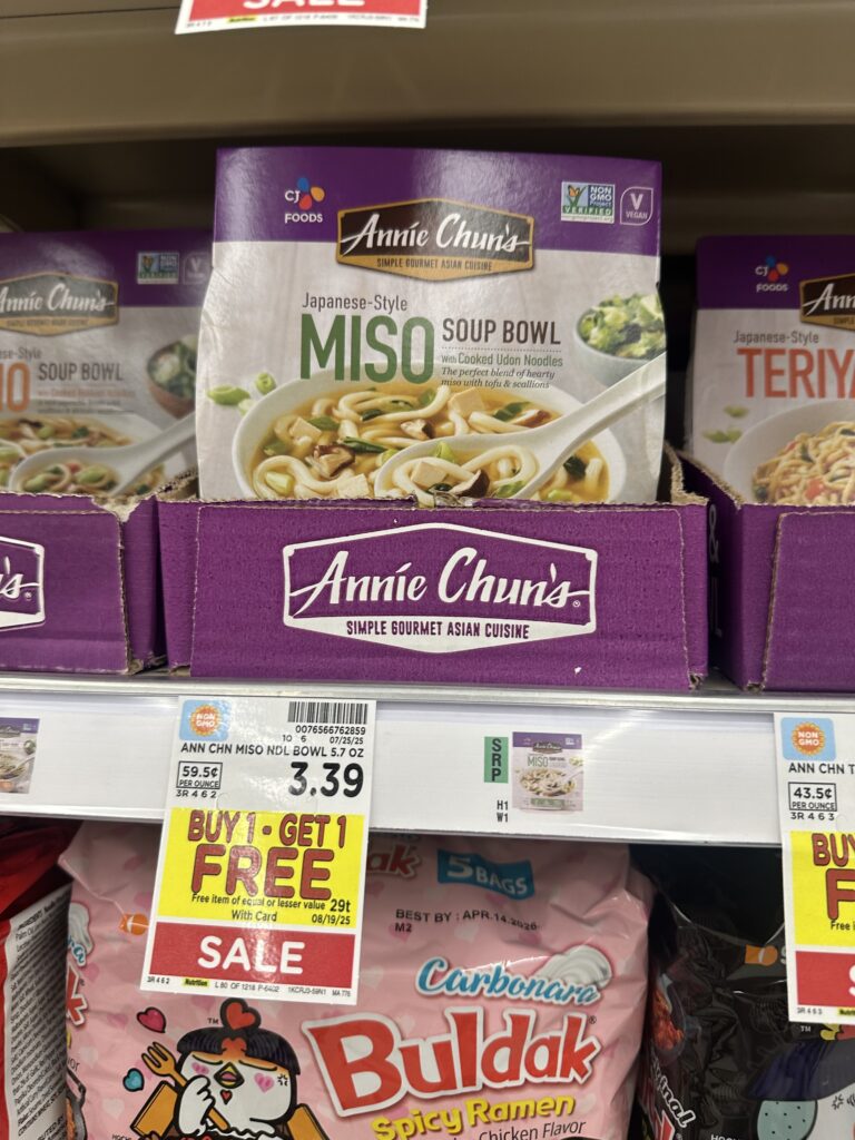 Annie Chun's Noodle Bowls Kroger Shelf Image 