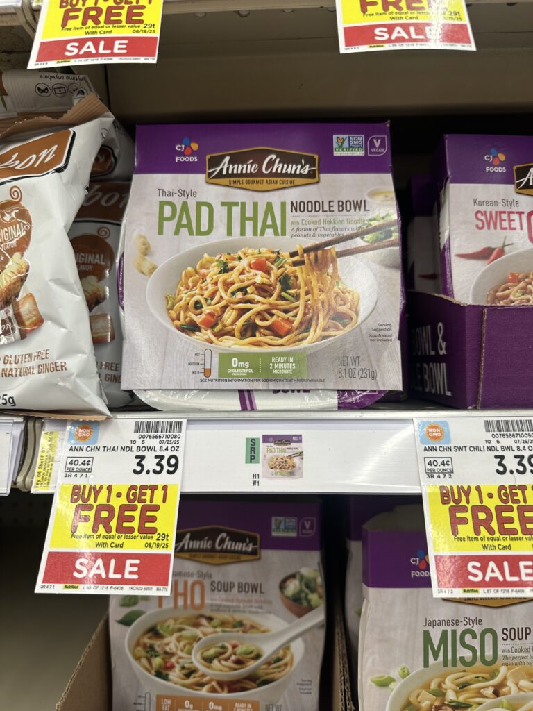 Annie Chun's Noodle Bowls Kroger Shelf Image 