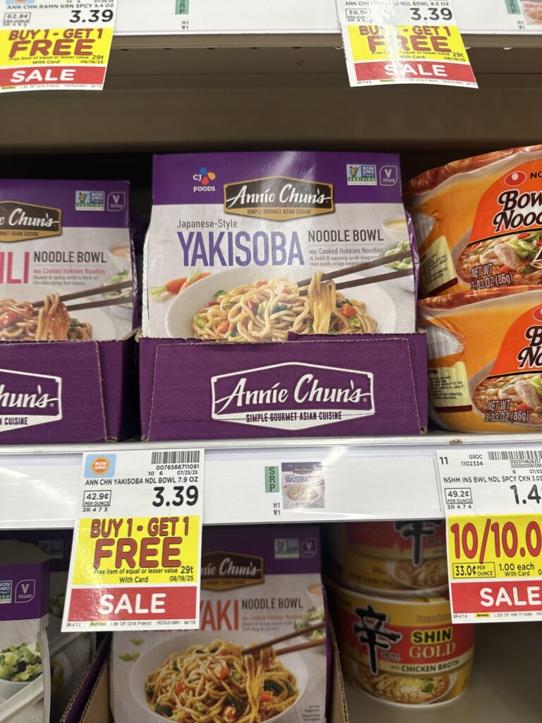Annie Chun's Noodle Bowls Kroger Shelf Image 