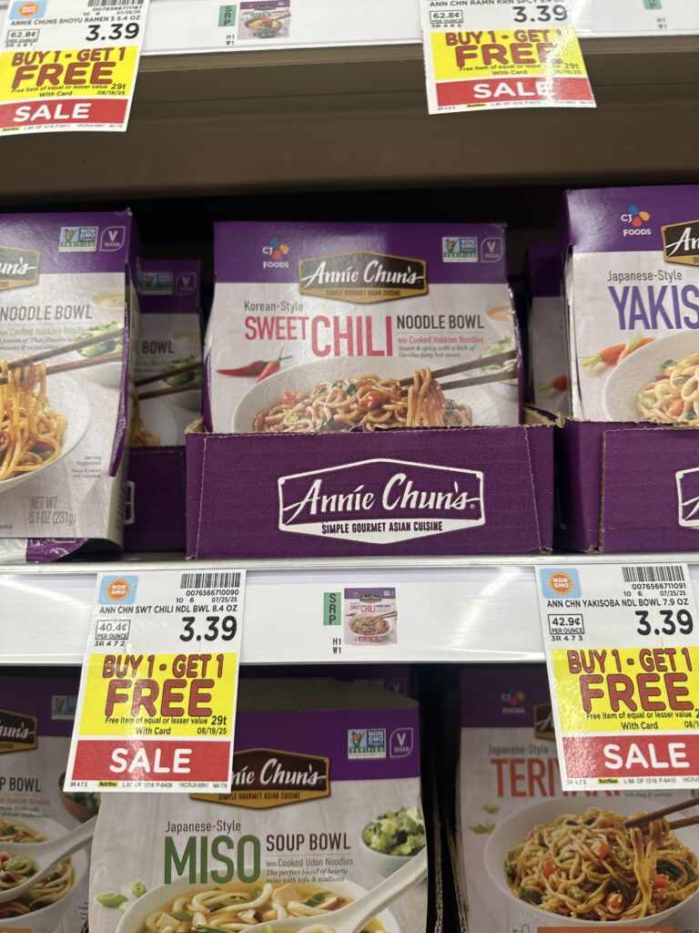 Annie Chun's Noodle Bowls Kroger Shelf Image 