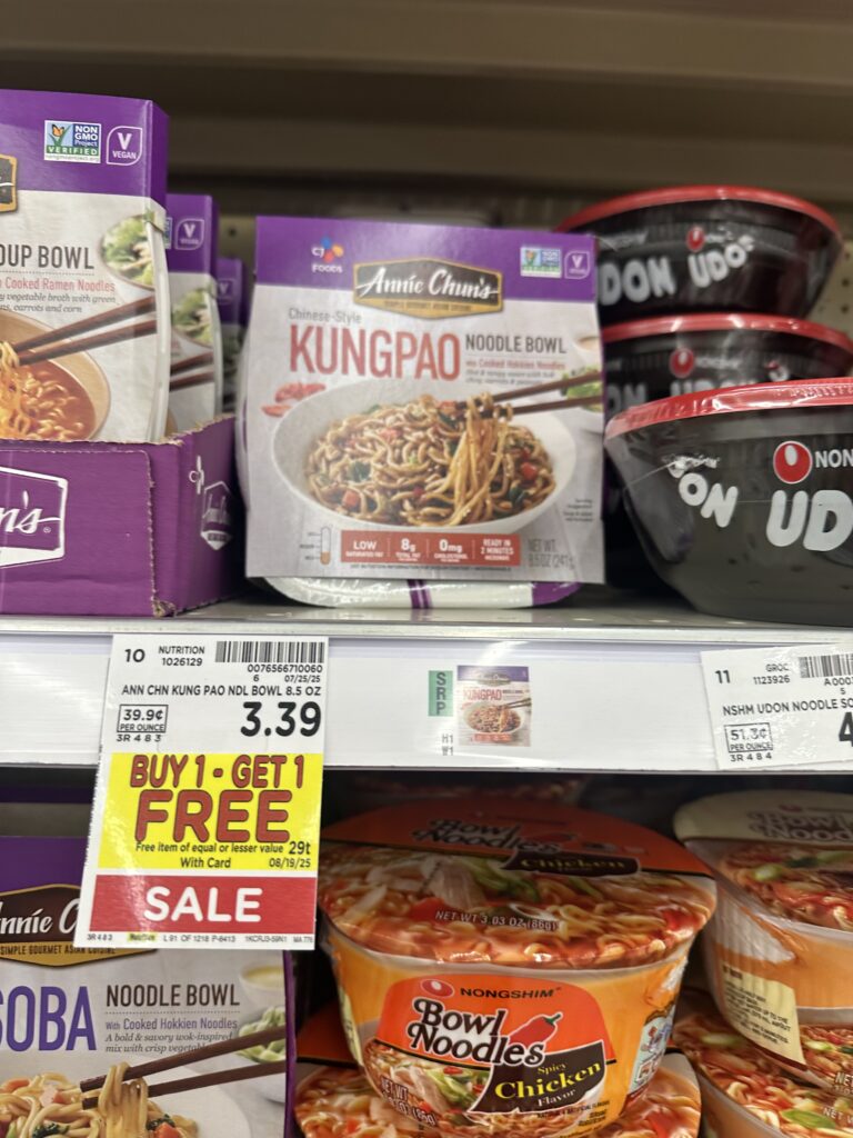 Annie Chun's Noodle Bowls Kroger Shelf Image 