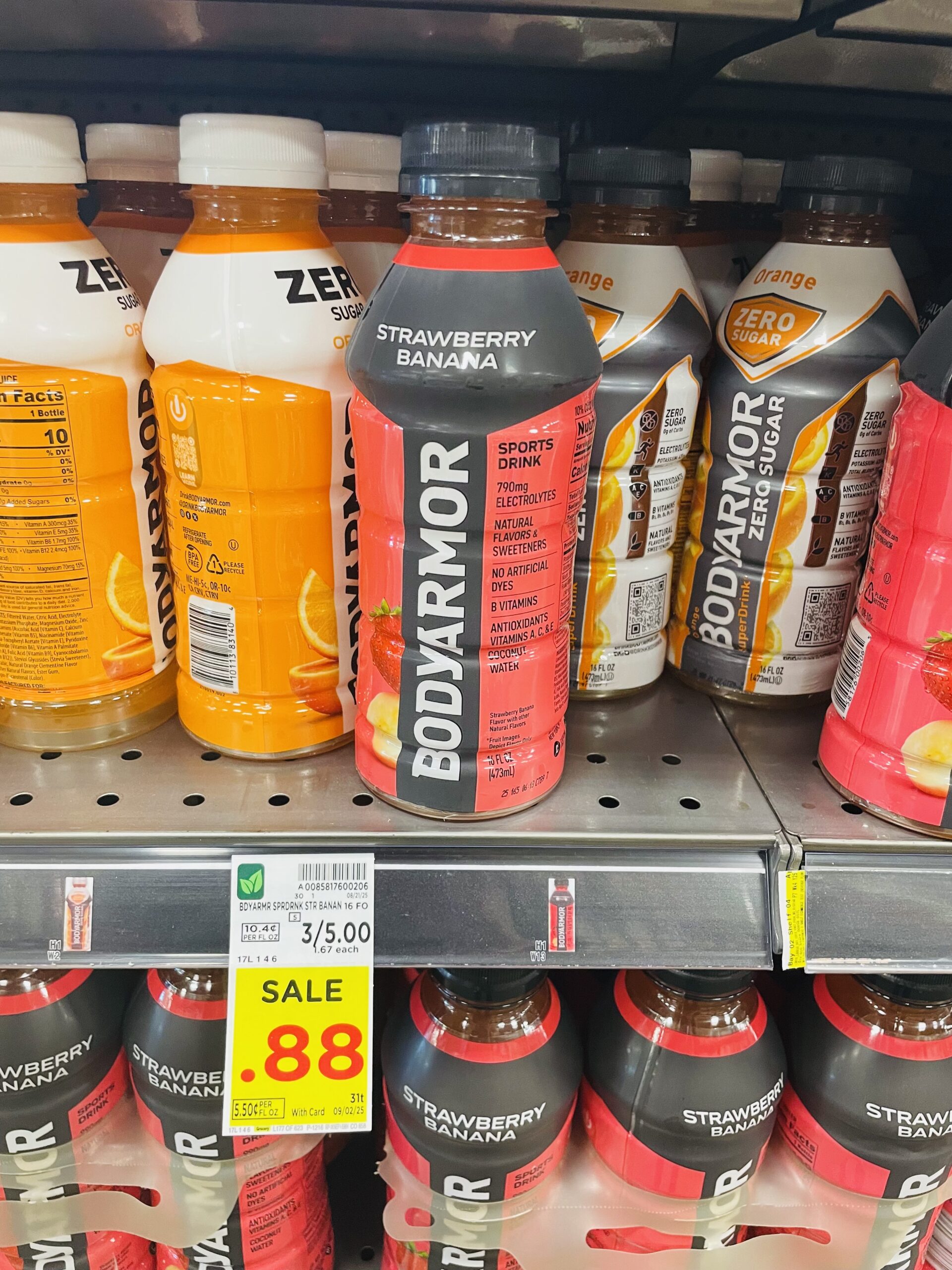 BodyArmor and Powerade Singles Kroger Shelf Image