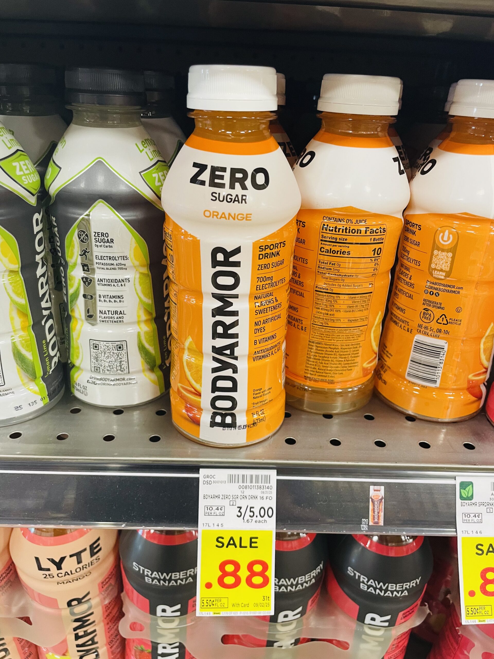 BodyArmor and Powerade Singles Kroger Shelf Image