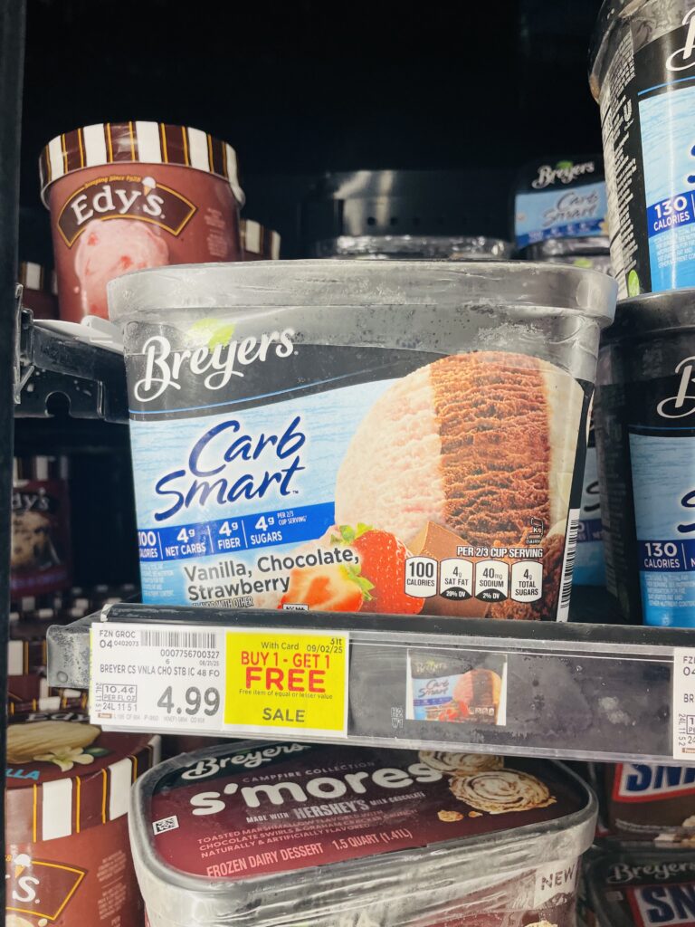 Breyers Ice Cream Kroger Shelf Image 