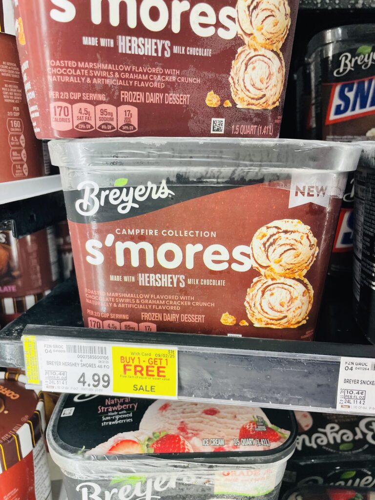 Breyers Ice Cream Kroger Shelf Image 