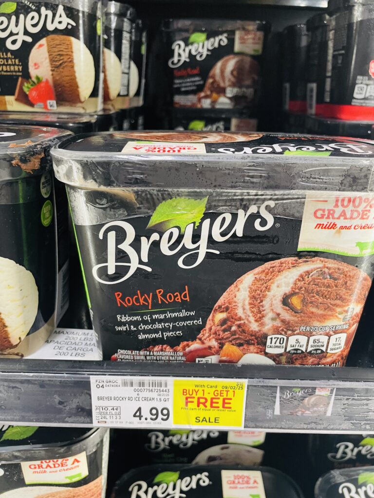 Breyers Ice Cream Kroger Shelf Image 