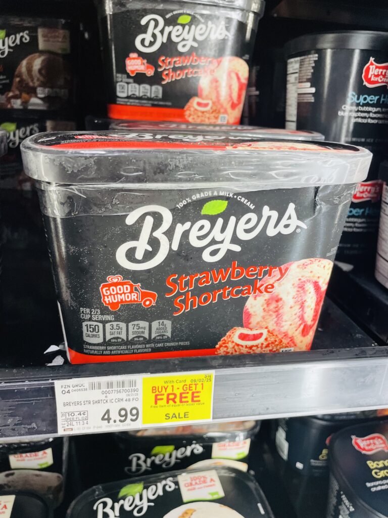 Breyers Ice Cream Kroger Shelf Image 