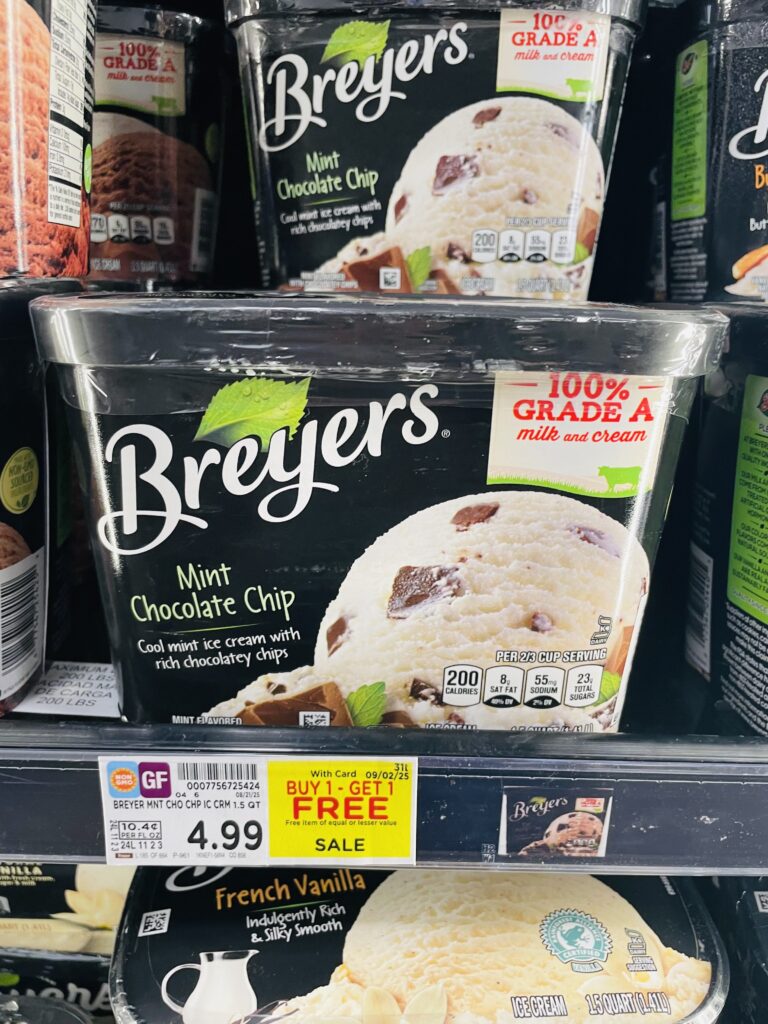 Breyers Ice Cream Kroger Shelf Image 