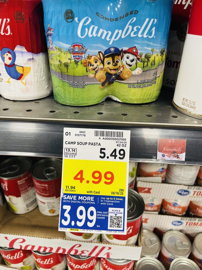 Campbell's Soups Kroger Shelf Image