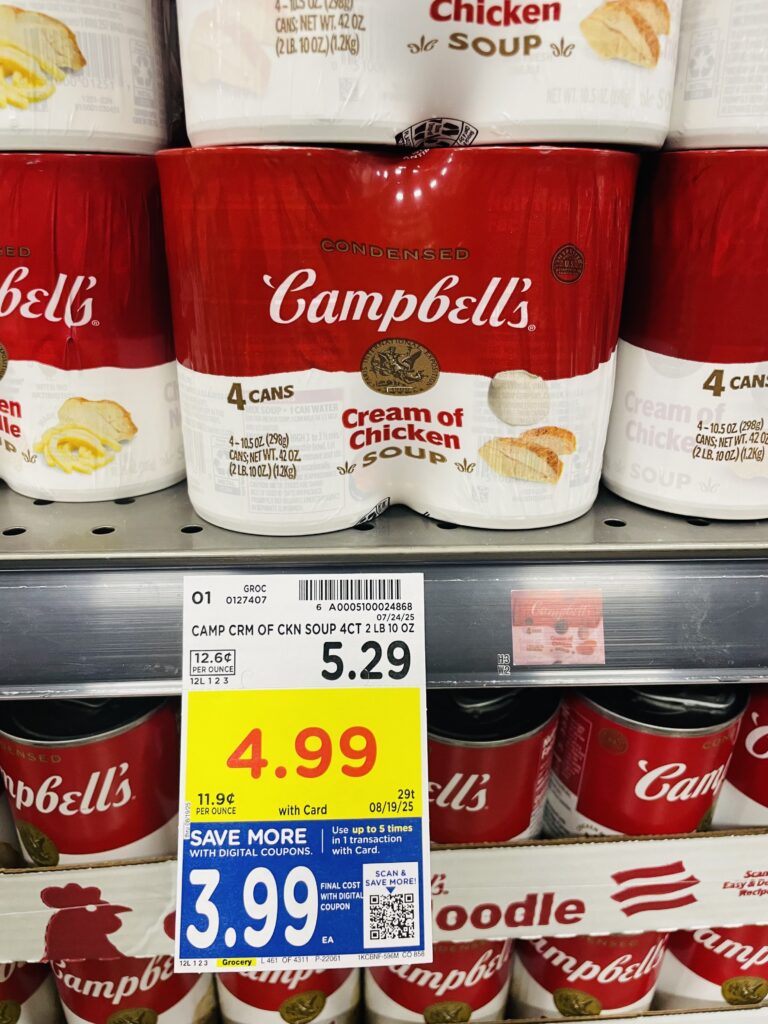 Campbell's Soups Kroger Shelf Image