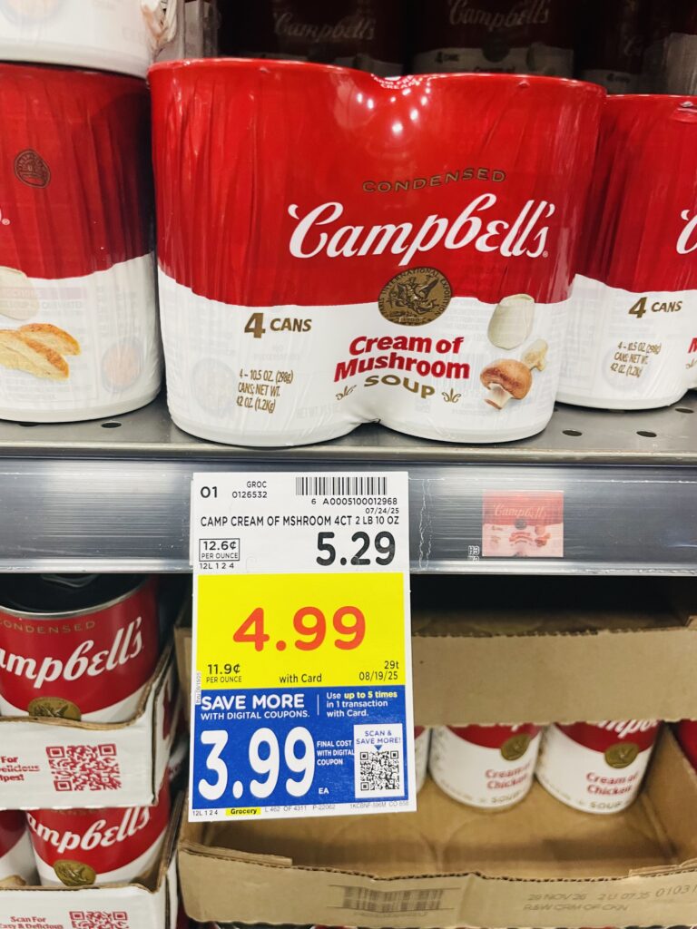 Campbell's Soups Kroger Shelf Image