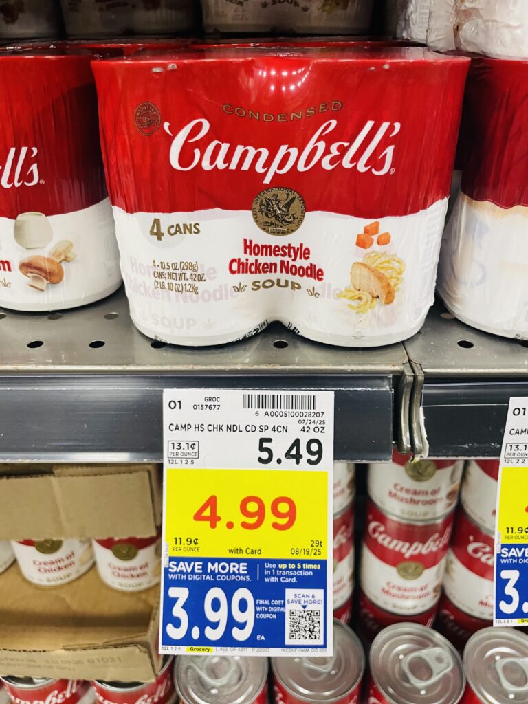 Campbell's Soups Kroger Shelf Image