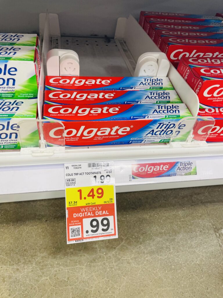 Colgate Toothpaste and Toothbrush Kroger Shelf Image 