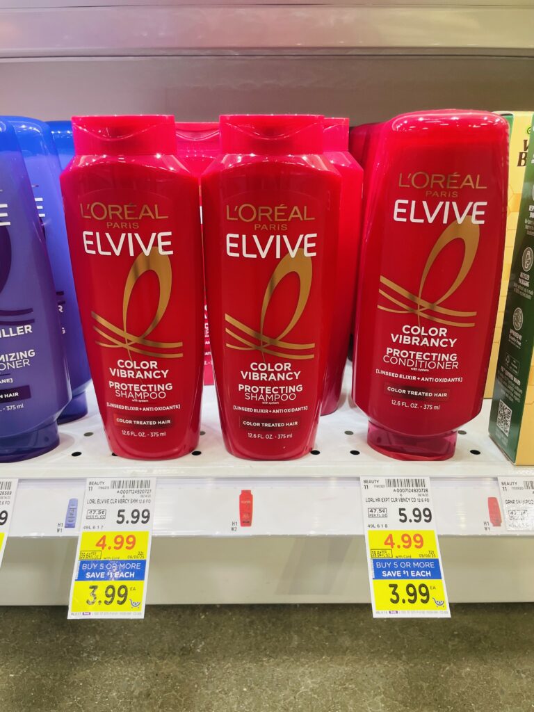 Garnier and L'Oreal Paris Hair Care Kroger Shelf Image 
