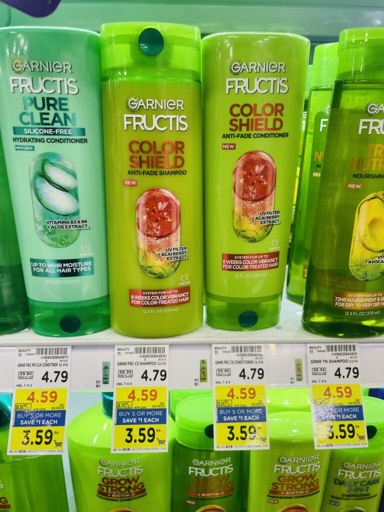 Garnier and L'Oreal Paris Hair Care Kroger Shelf Image 