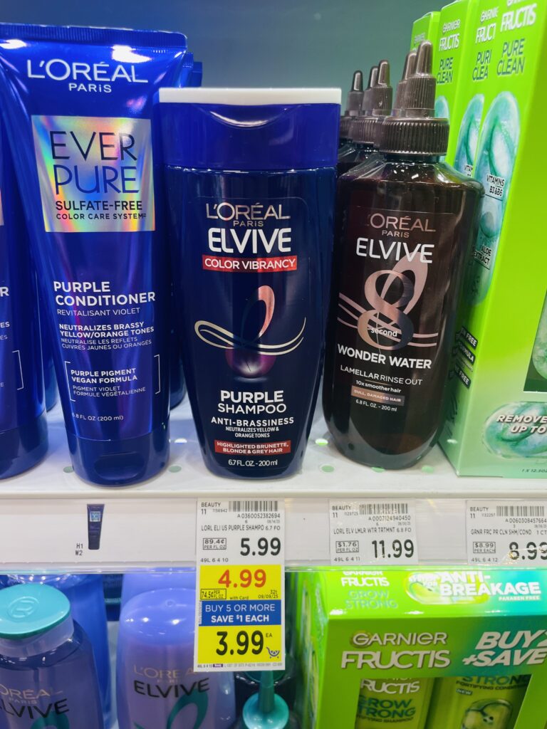 Garnier and L'Oreal Paris Hair Care Kroger Shelf Image 