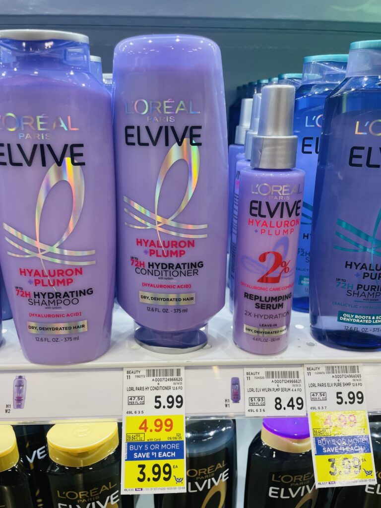 Garnier and L'Oreal Paris Hair Care Kroger Shelf Image 