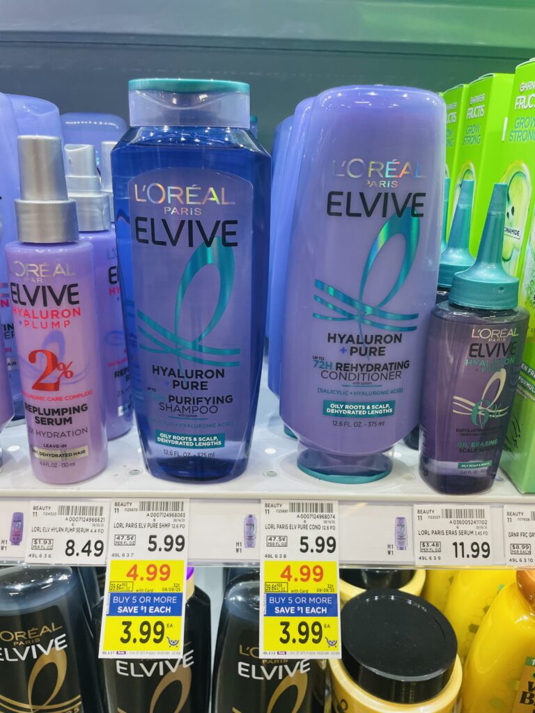 Garnier and L'Oreal Paris Hair Care Kroger Shelf Image 