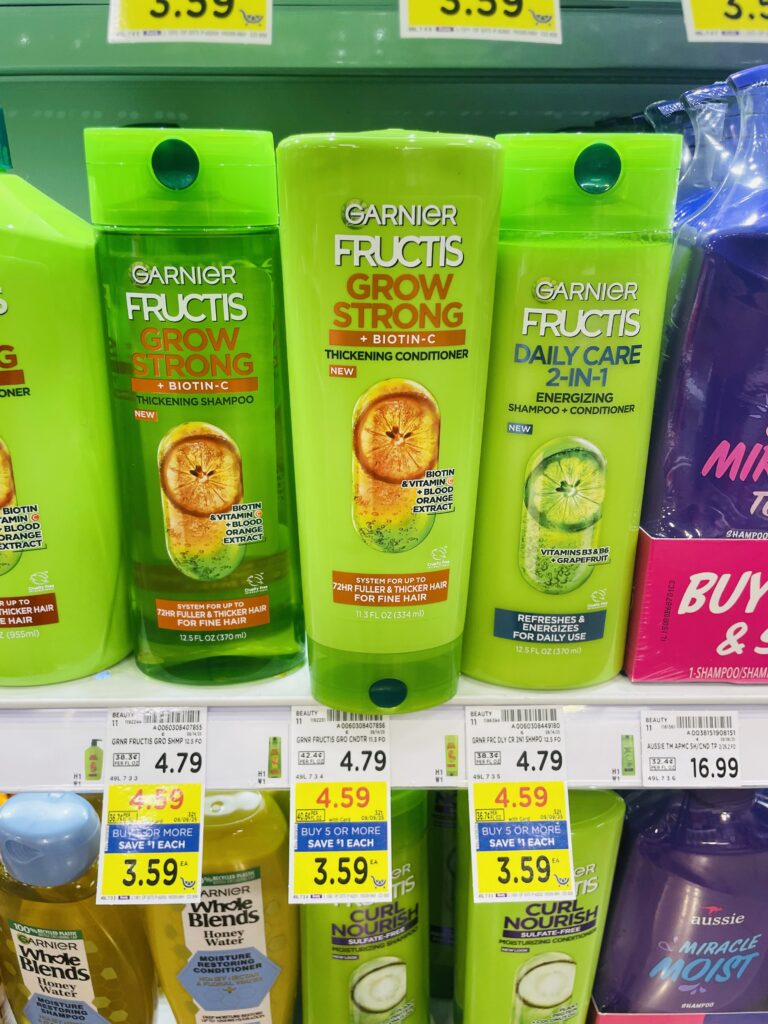 Garnier and L'Oreal Paris Hair Care Kroger Shelf Image 