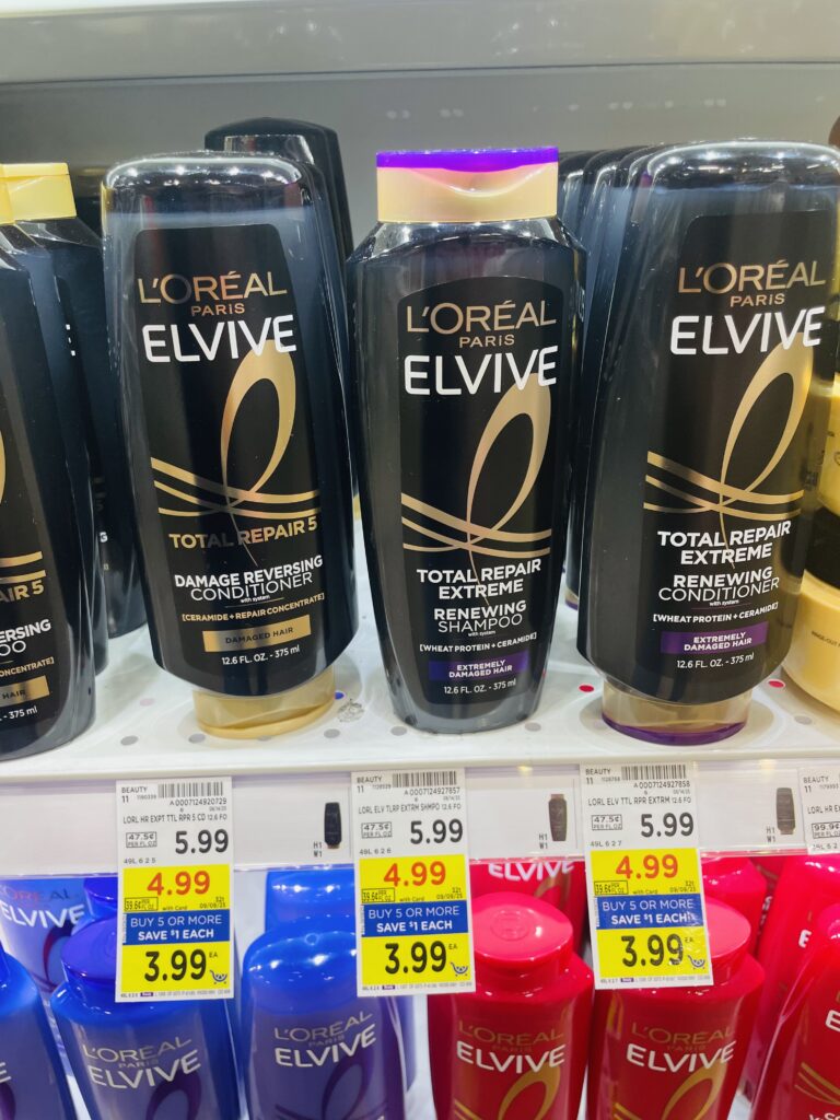Garnier and L'Oreal Paris Hair Care Kroger Shelf Image 