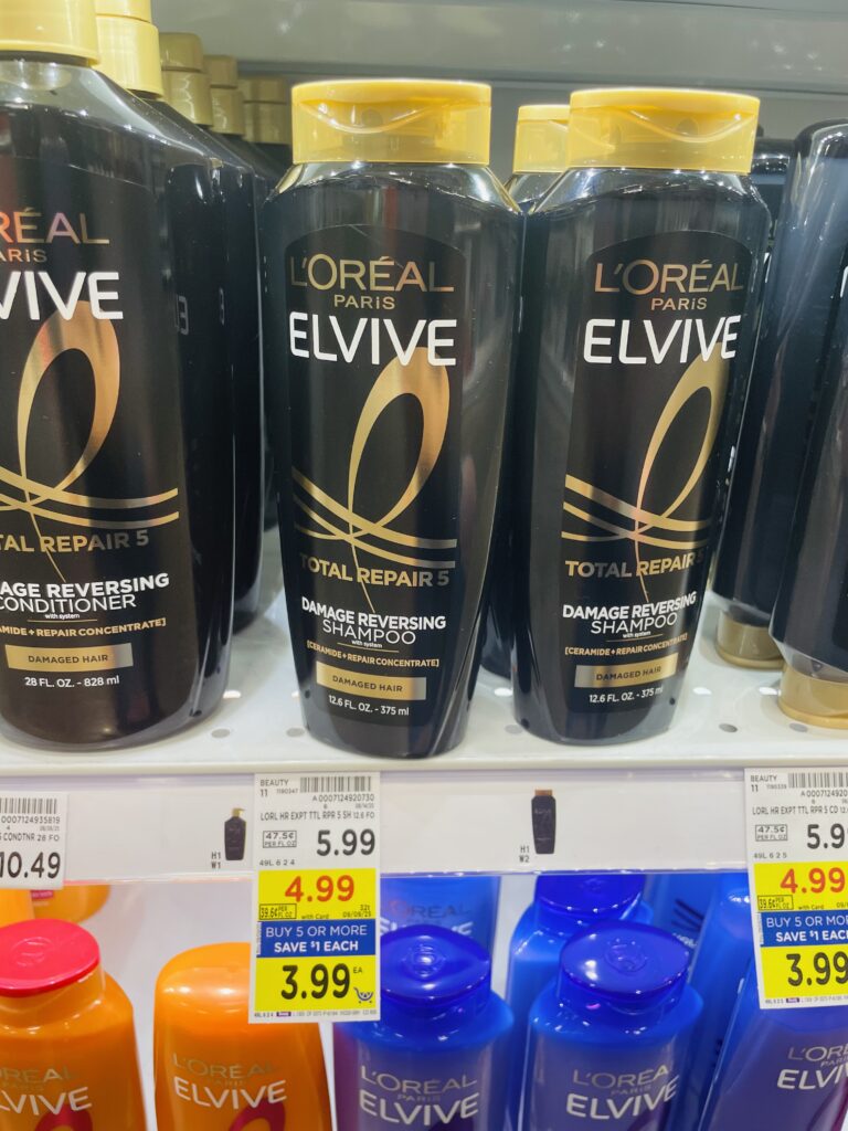 Garnier and L'Oreal Paris Hair Care Kroger Shelf Image 