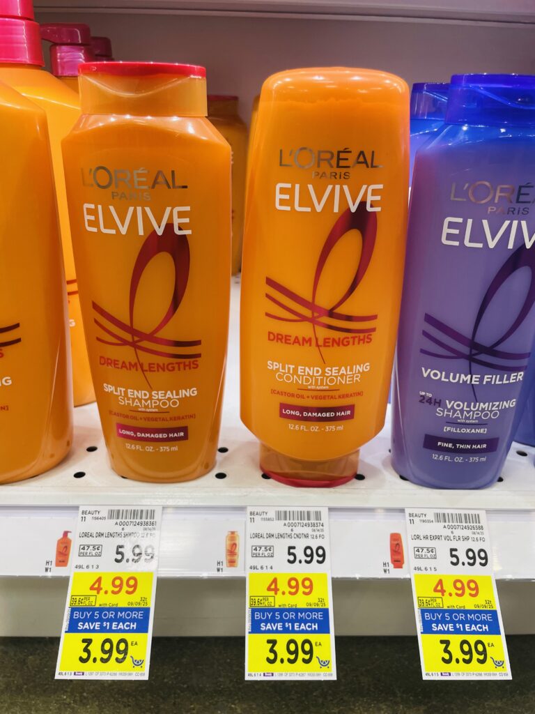 Garnier and L'Oreal Paris Hair Care Kroger Shelf Image 