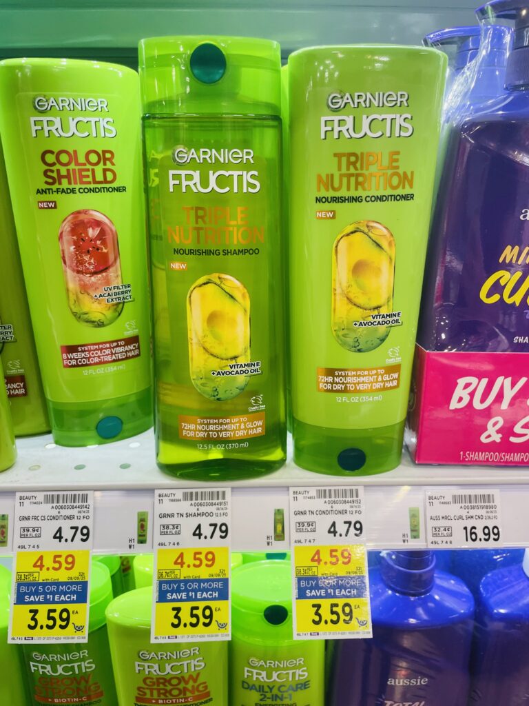 Garnier and L'Oreal Paris Hair Care Kroger Shelf Image 