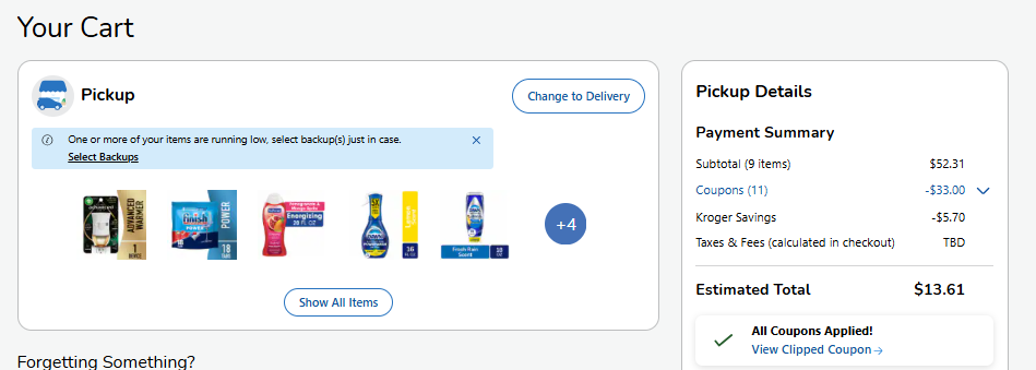 Kroger shopping haul image
