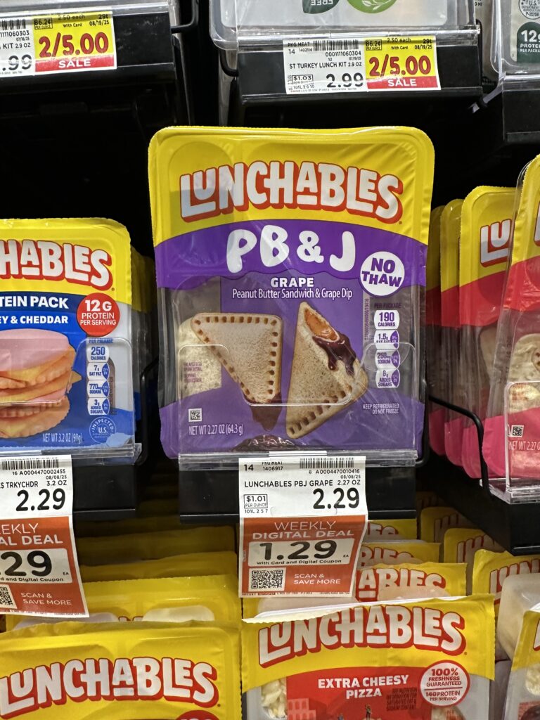 Lunchables Kroger Shelf Image