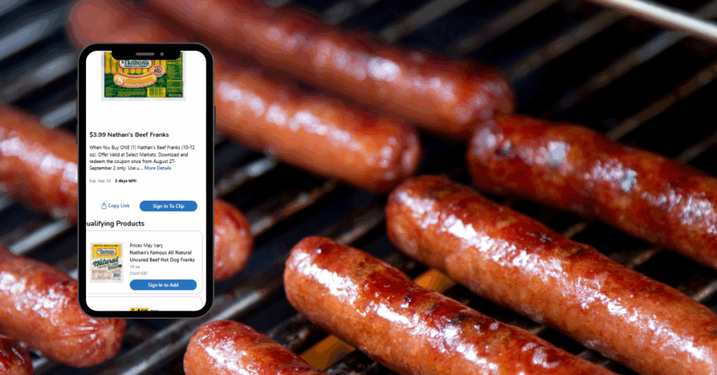 Nathan's Beef Franks Kroger Digital Coupon