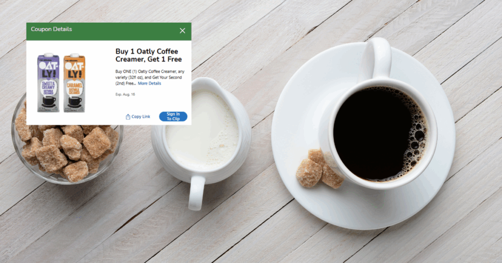 Oatly Coffee Creamer Kroger Digital Coupon