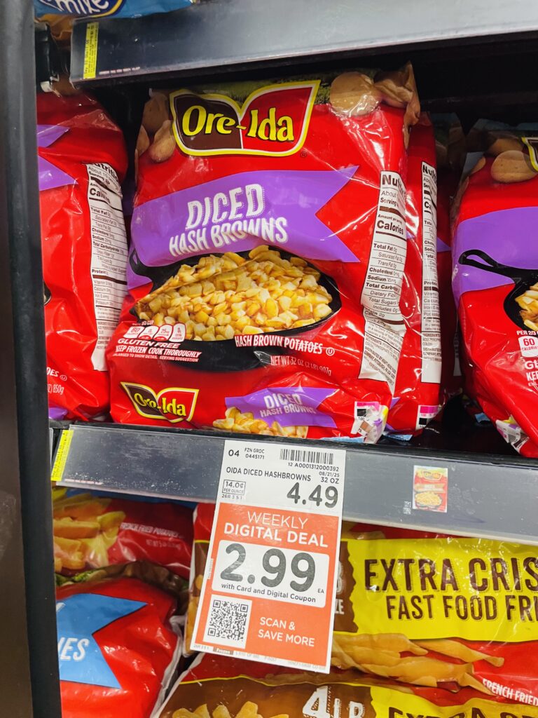 Ore-Ida Frozen Potatoes Kroger Shelf Image (1)
