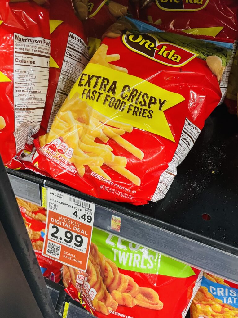 Ore-Ida Frozen Potatoes Kroger Shelf Image (1)