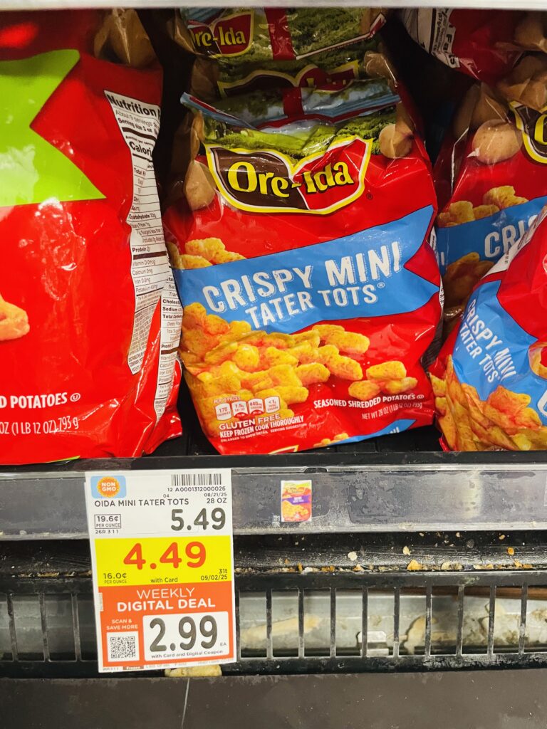 Ore-Ida Frozen Potatoes Kroger Shelf Image (1)