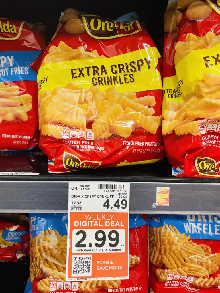 Ore-Ida Frozen Potatoes Kroger Shelf Image (1)