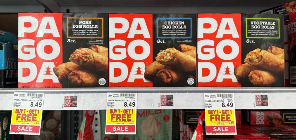 Pagoda Egg Rolls Kroger Shelf Image