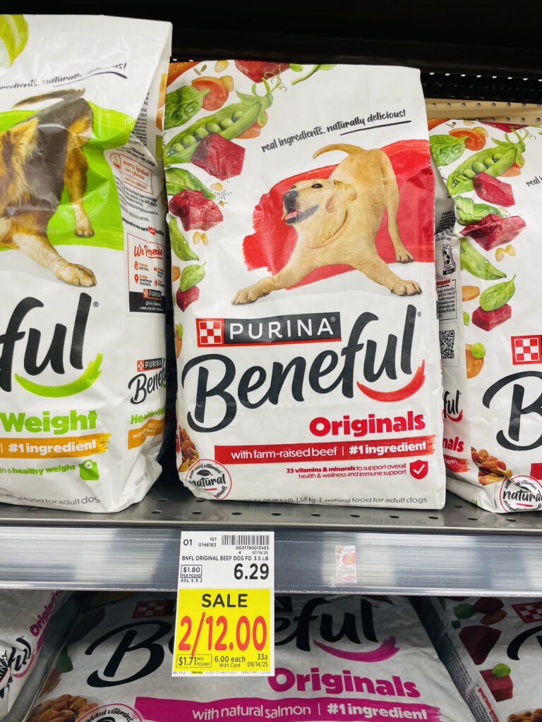 Purina Beneful Dry Dog Food Kroger Shelf Image