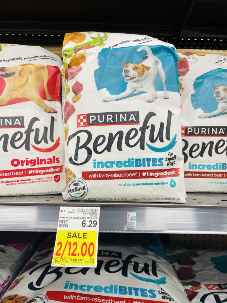 Purina Beneful Dry Dog Food Kroger Shelf Image